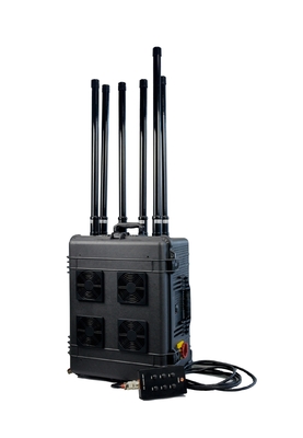 High Power Draw Bar Box Jammer With 6 Channels And 600W High Power Blocks UAV Signals Up To 3000Meters.