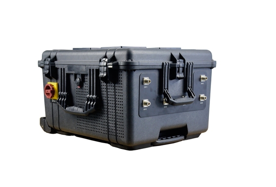 High Power Draw Bar Box Jammer With 6 Channels And 600W High Power Blocks UAV Signals Up To 3000Meters.