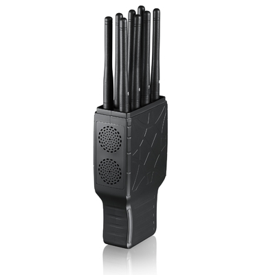 Plastic 8 Antennas Portable 2G 3G 4G 5G WIFI Signal Jammer With Nylon Case