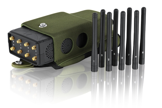Plastic 8 Antennas Portable 2G 3G 4G 5G WIFI Signal Jammer With Nylon Case