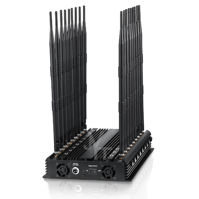 18 antennas signal jammer blocking all 2G 3G 4G 5G WIIFI GPS RF LOJACK signals with remote control.