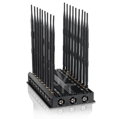 18 antennas signal jammer blocking all 2G 3G 4G 5G WIIFI GPS RF LOJACK signals with remote control.