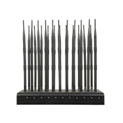Multifunctional 22 antennas jammer shielding all 2G 3G 4G 5G WIFI GPS RF LOJACK VHF UHF LORA signals with Remote Control