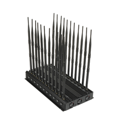 Multifunctional 22 antennas jammer shielding all 2G 3G 4G 5G WIFI GPS RF LOJACK VHF UHF LORA signals with Remote Control