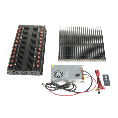 Multifunctional 22 antennas jammer shielding all 2G 3G 4G 5G WIFI GPS RF LOJACK VHF UHF LORA signals with Remote Control