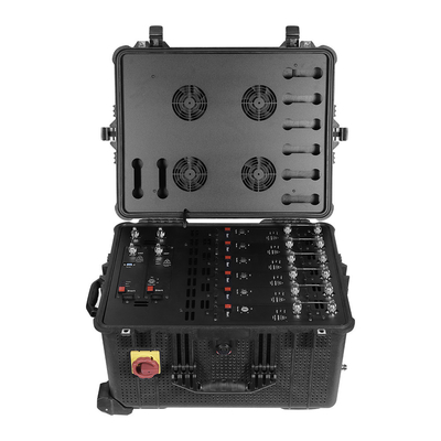 High Power Draw Bar Box 8 Channels Drone Signal Jammer With  800W High Power And Up To 3000 Meters Shilding Distance  blocks Drone/UAV Signals