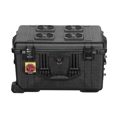 High Power Draw Bar Box 8 Channels Drone Signal Jammer With  800W High Power And Up To 3000 Meters Shilding Distance  blocks Drone/UAV Signals