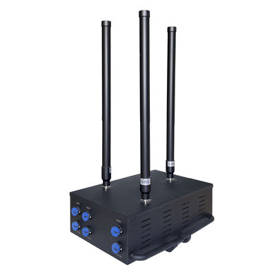 150W high power 3 antennas signal jammer blocks Drone/UAV signals, with a coverage range of up to 1500 meters.