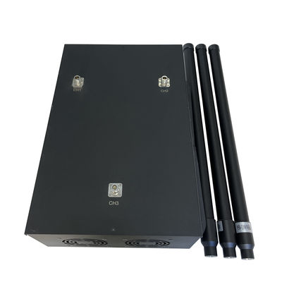 150W high power 3 antennas signal jammer blocks Drone/UAV signals, with a coverage range of up to 1500 meters.