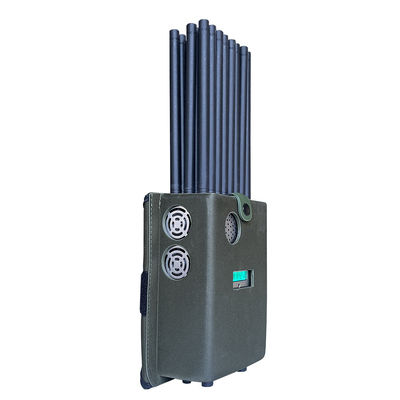 New design 24 antennans portable signal jammer blocking WIFI 6E and mobile phone 2G, 3G, 4G, 5G, GPS, WIFI,  UHF, VHF, RF,LOJACK signals With new longer 2.5dbi gain omni antennas