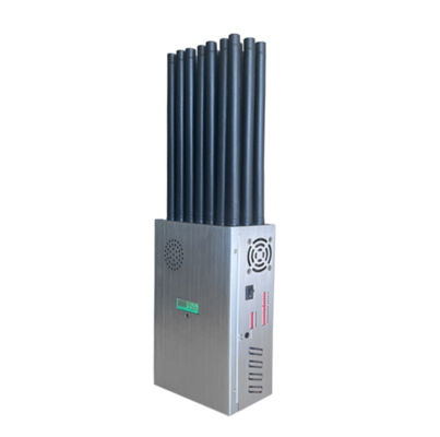 New design 21 antennans portable signal jammer blocking WIFI 6E and mobile phone 2G, 3G, 4G, 5G and GPS, WIFI,  UHF, VHF, RF,LOJACK signals with new longer 2.5dbi gain omni antennas
