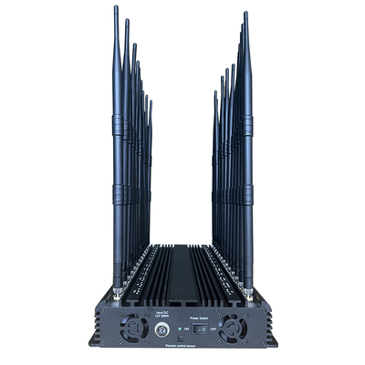 Multifunctional 26 antennas jammer shielding all 2G 3G 4G 5G WIFI GPS RF LOJACK VHF UHF LORA FM Radio Signals with Remote Control